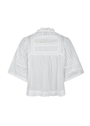 Siama s voile bluse White Neo Noir 